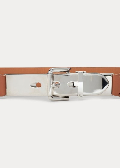 Cinturones Ralph Lauren Mujer Marrom - Calfskin Letter-Opener - TXLZG6394